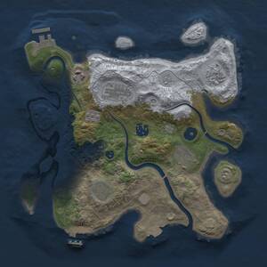 Thumbnail Rust Map: Procedural Map, Size: 3000, Seed: 397632627, 13 Monuments