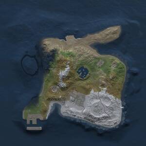 Thumbnail Rust Map: Procedural Map, Size: 2000, Seed: 1360113473, 6 Monuments