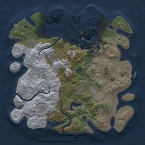 Thumbnail Rust Map: Procedural Map, Size: 4000, Seed: 222456798, 15 Monuments