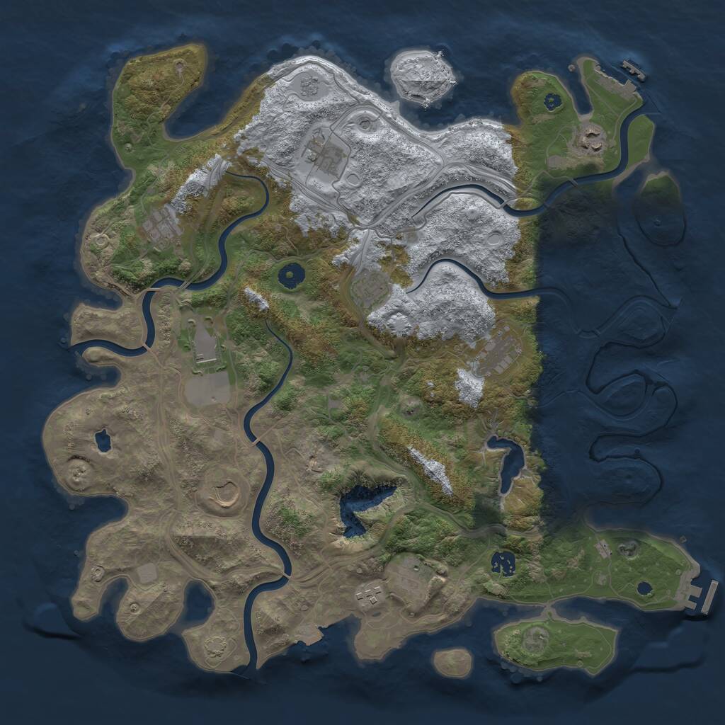 Rust Map: Procedural Map, Size: 4250, Seed: 1663181565, 16 Monuments