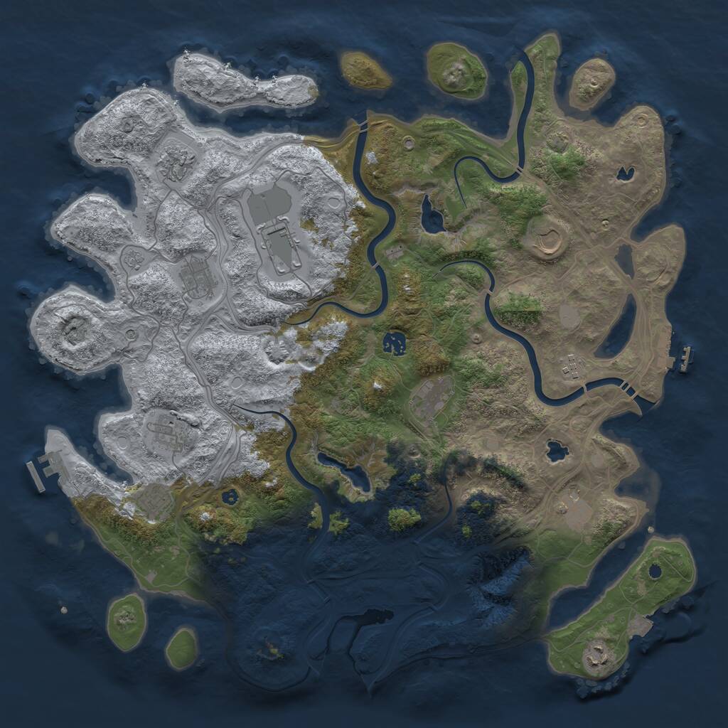 Rust Map: Procedural Map, Size: 4500, Seed: 356452382, 17 Monuments