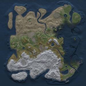 Thumbnail Rust Map: Procedural Map, Size: 3750, Seed: 862599652, 16 Monuments