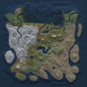 Thumbnail Rust Map: Procedural Map, Size: 4000, Seed: 217889326, 15 Monuments