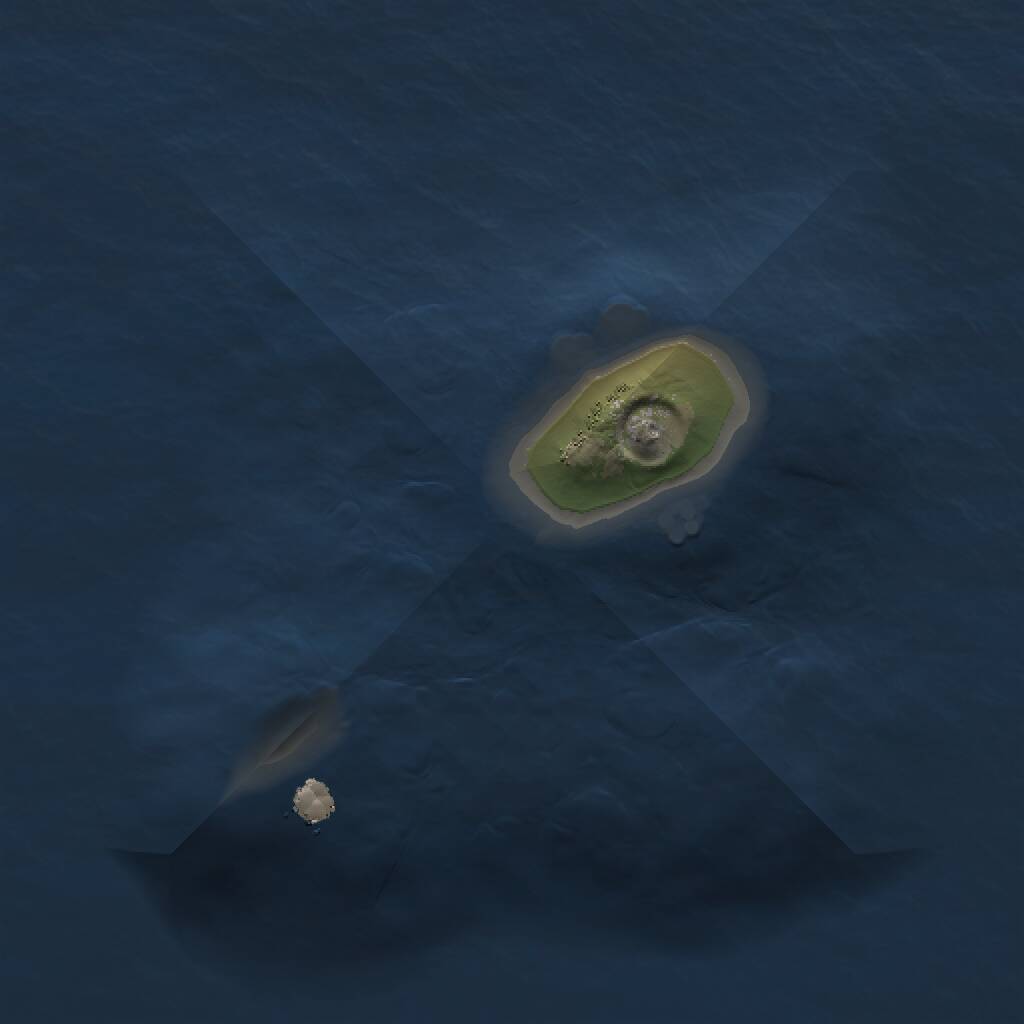 Rust Map: Procedural Map, Size: 1000, Seed: 1217165598, 1 Monuments