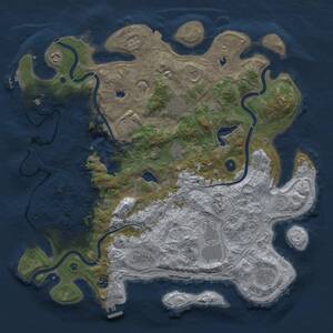 Thumbnail Rust Map: Procedural Map, Size: 4500, Seed: 264297699, 17 Monuments