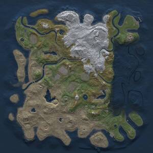 Thumbnail Rust Map: Procedural Map, Size: 4500, Seed: 425953375, 14 Monuments