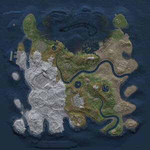Thumbnail Rust Map: Procedural Map, Size: 3250, Seed: 197722015, 12 Monuments