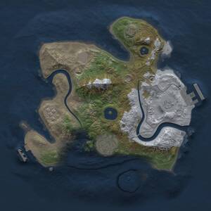Thumbnail Rust Map: Procedural Map, Size: 2400, Seed: 589458347, 7 Monuments