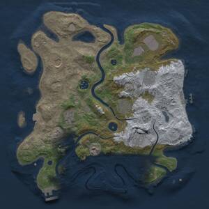 Thumbnail Rust Map: Procedural Map, Size: 3500, Seed: 627310, 15 Monuments