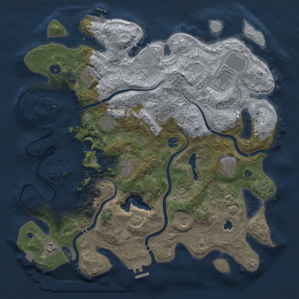 Rust Map: Procedural Map, Size: 4250, Seed: 22819945, 16 Monuments
