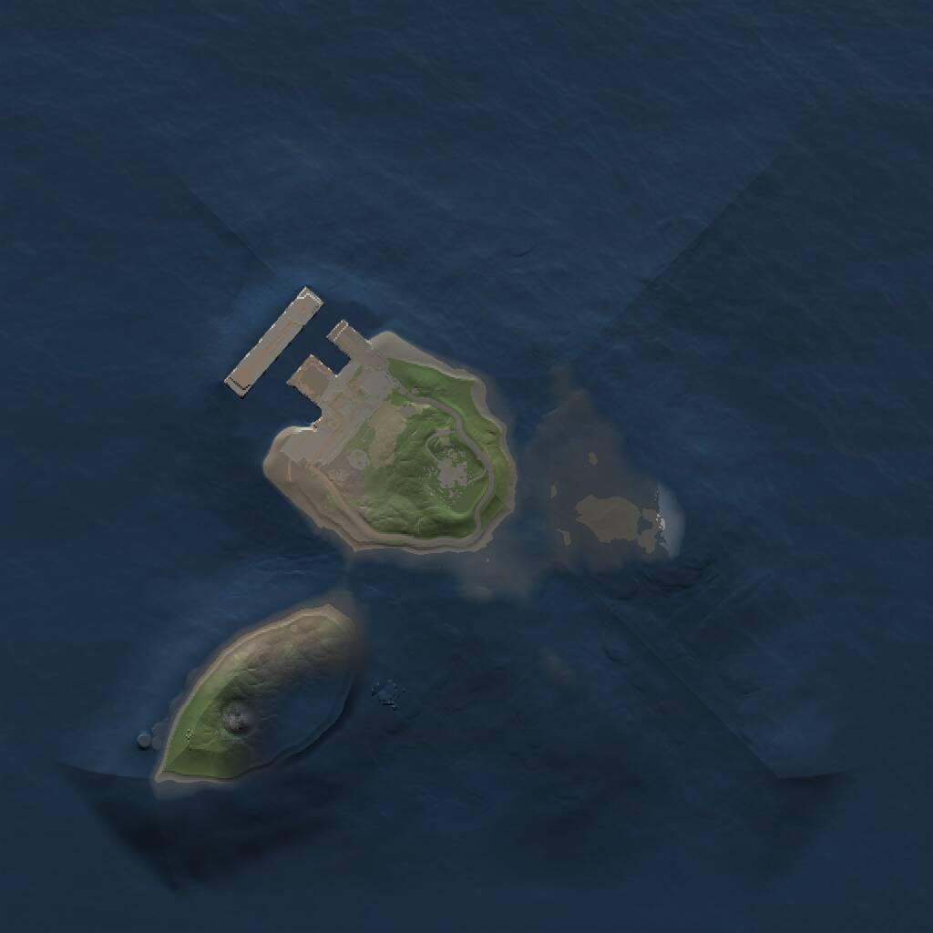 Rust Map: Procedural Map, Size: 1500, Seed: 4096, 2 Monuments