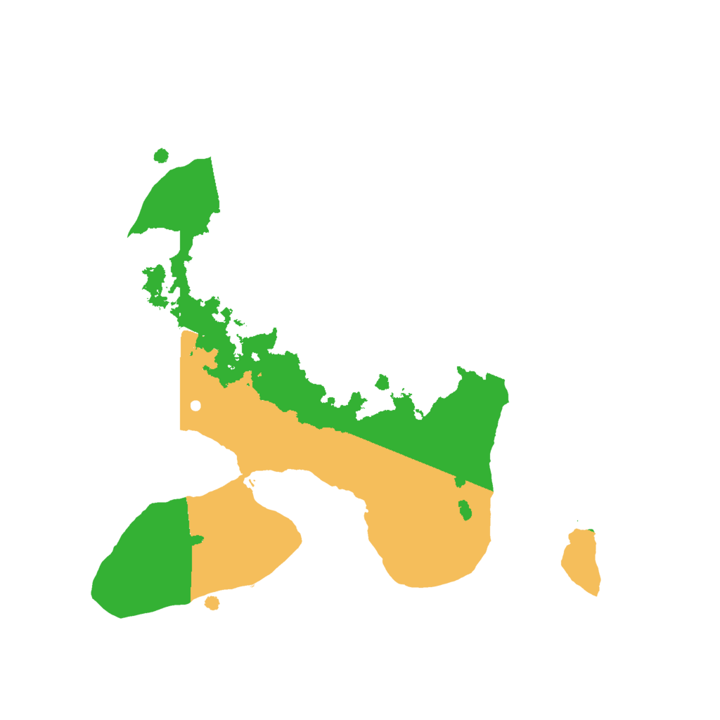 Biome Rust Map: Procedural Map, Size: 2000, Seed: 122223425