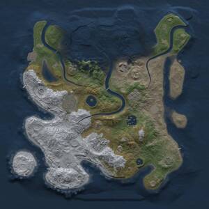 Thumbnail Rust Map: Procedural Map, Size: 3000, Seed: 33248, 10 Monuments