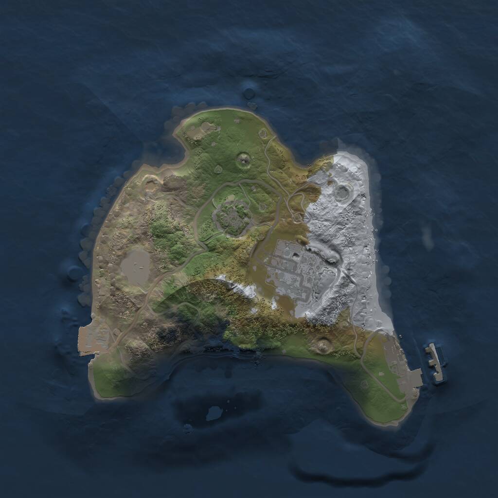 Rust Map: Procedural Map, Size: 2000, Seed: 799090111, 4 Monuments