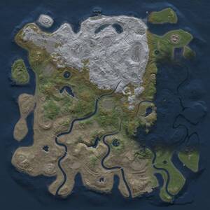 Thumbnail Rust Map: Procedural Map, Size: 4500, Seed: 1076297092, 16 Monuments