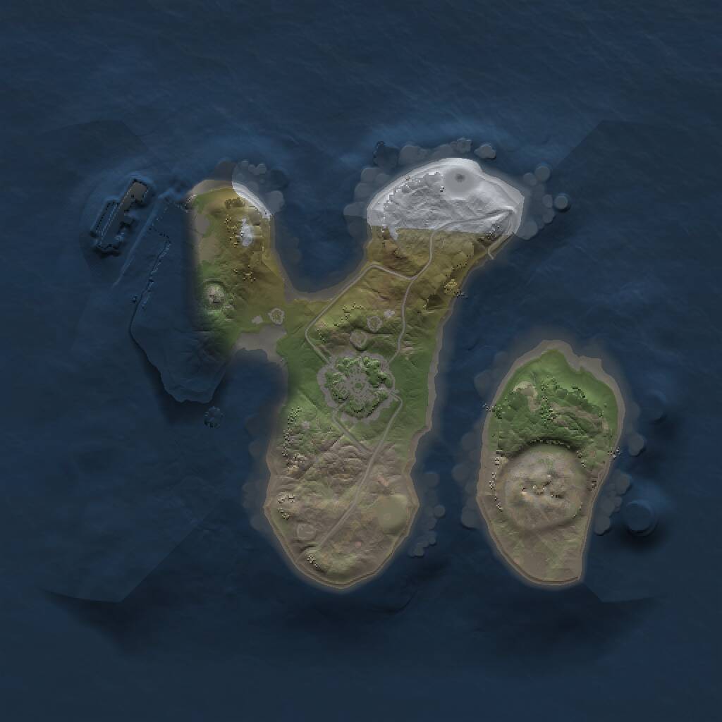 Rust Map: Procedural Map, Size: 1500, Seed: 1589441972, 3 Monuments