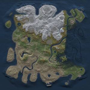 Thumbnail Rust Map: Procedural Map, Size: 4000, Seed: 19363835, 15 Monuments