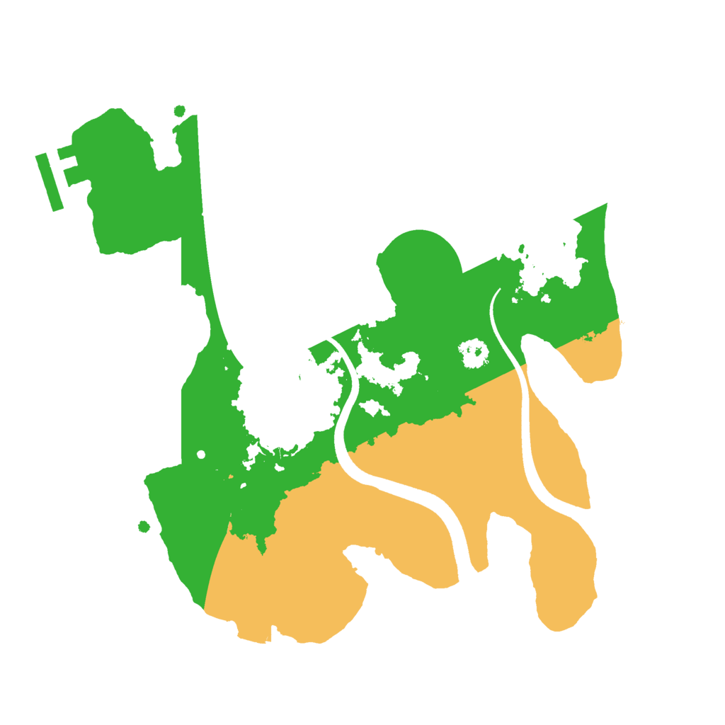 Biome Rust Map: Procedural Map, Size: 2500, Seed: 289850493