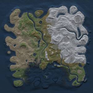 Thumbnail Rust Map: Procedural Map, Size: 4500, Seed: 932052465, 17 Monuments