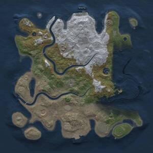 Thumbnail Rust Map: Procedural Map, Size: 3500, Seed: 13876, 13 Monuments