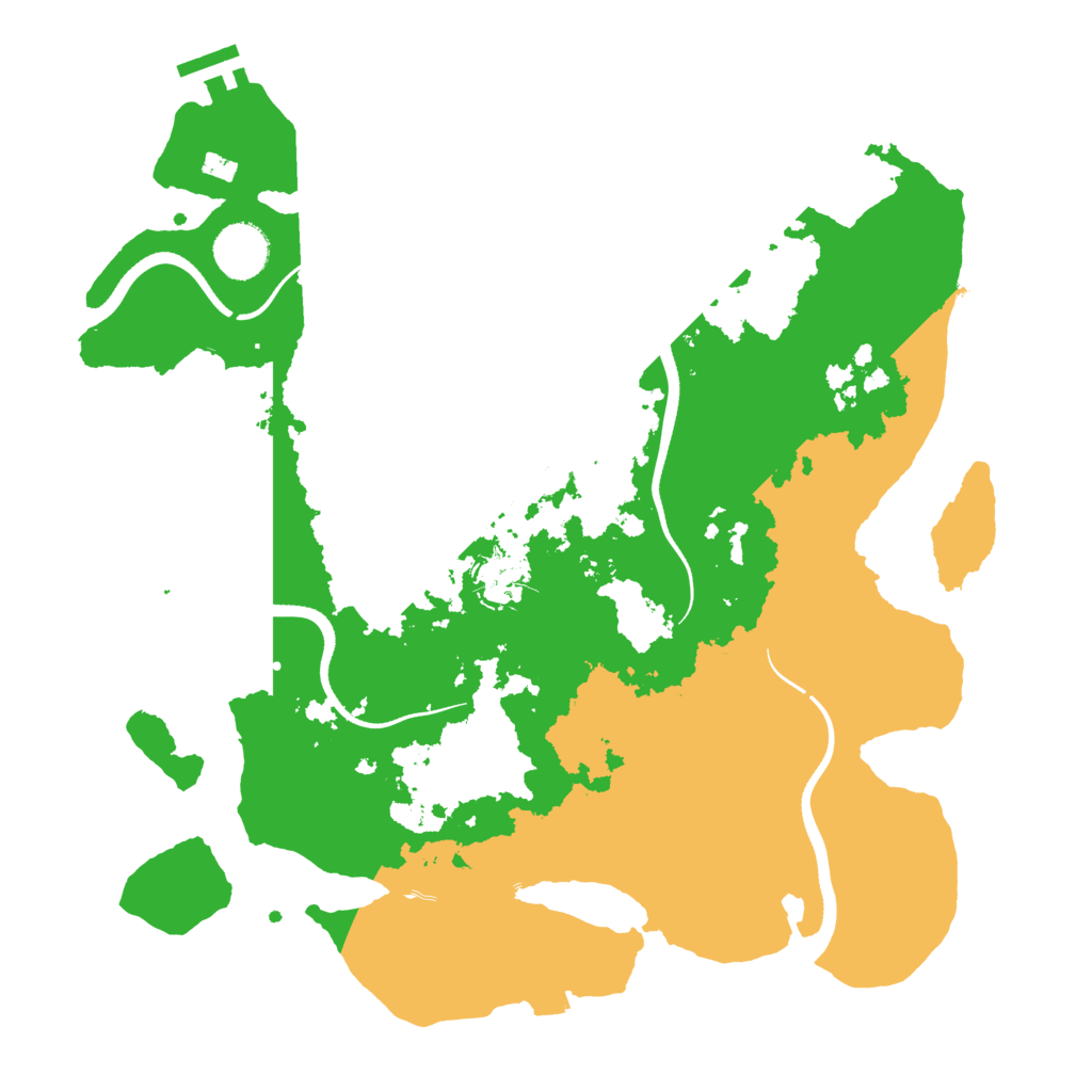 Biome Rust Map: Procedural Map, Size: 3500, Seed: 107684023