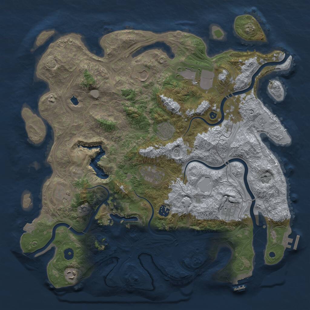 Rust Map: Procedural Map, Size: 4250, Seed: 627310, 15 Monuments