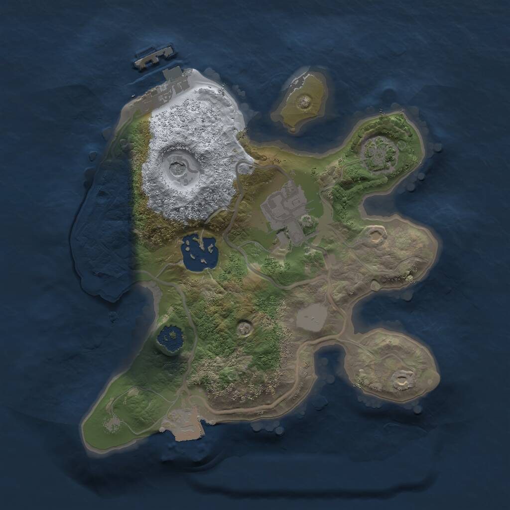 Rust Map: Procedural Map, Size: 2000, Seed: 357645818, 6 Monuments