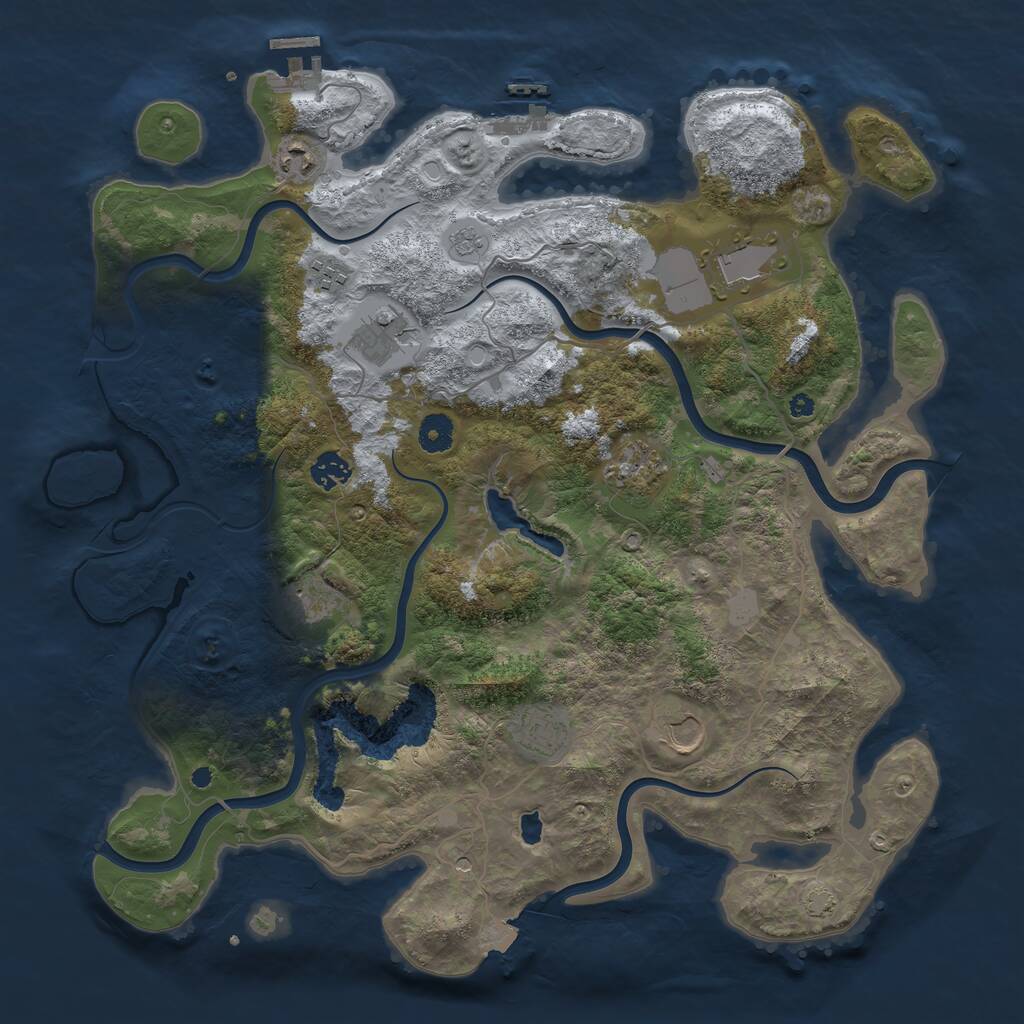 Rust Map: Procedural Map, Size: 4100, Seed: 316204771, 15 Monuments