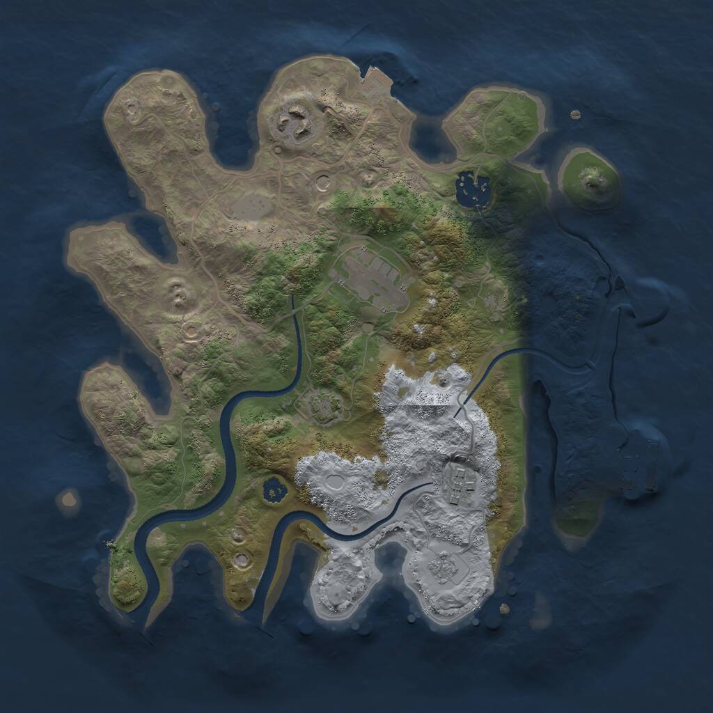 Rust Map: Procedural Map, Size: 2900, Seed: 829780, 9 Monuments
