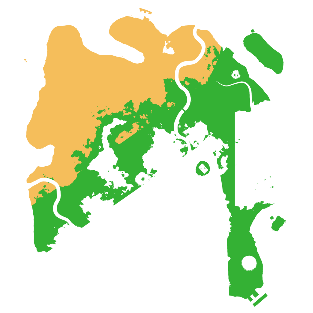 Biome Rust Map: Procedural Map, Size: 3700, Seed: 115000