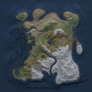Thumbnail Rust Map: Procedural Map, Size: 3000, Seed: 17895, 10 Monuments