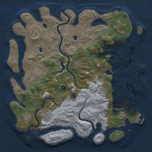Thumbnail Rust Map: Procedural Map, Size: 4500, Seed: 19402356, 16 Monuments