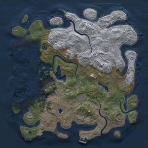 Thumbnail Rust Map: Procedural Map, Size: 4250, Seed: 10772, 14 Monuments