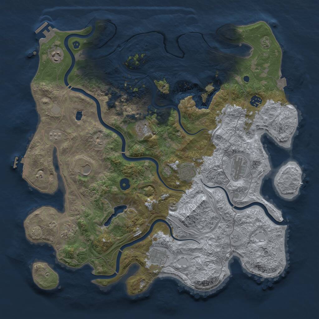 Rust Map: Procedural Map, Size: 4250, Seed: 37945, 15 Monuments