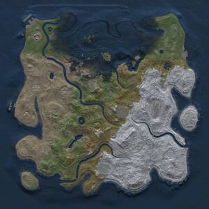Thumbnail Rust Map: Procedural Map, Size: 4250, Seed: 37945, 15 Monuments