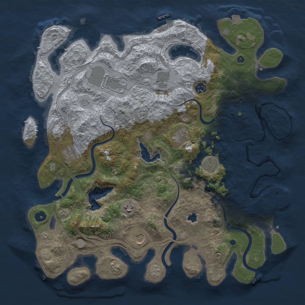 Rust Map: Procedural Map, Size: 4250, Seed: 2024427462, 15 Monuments