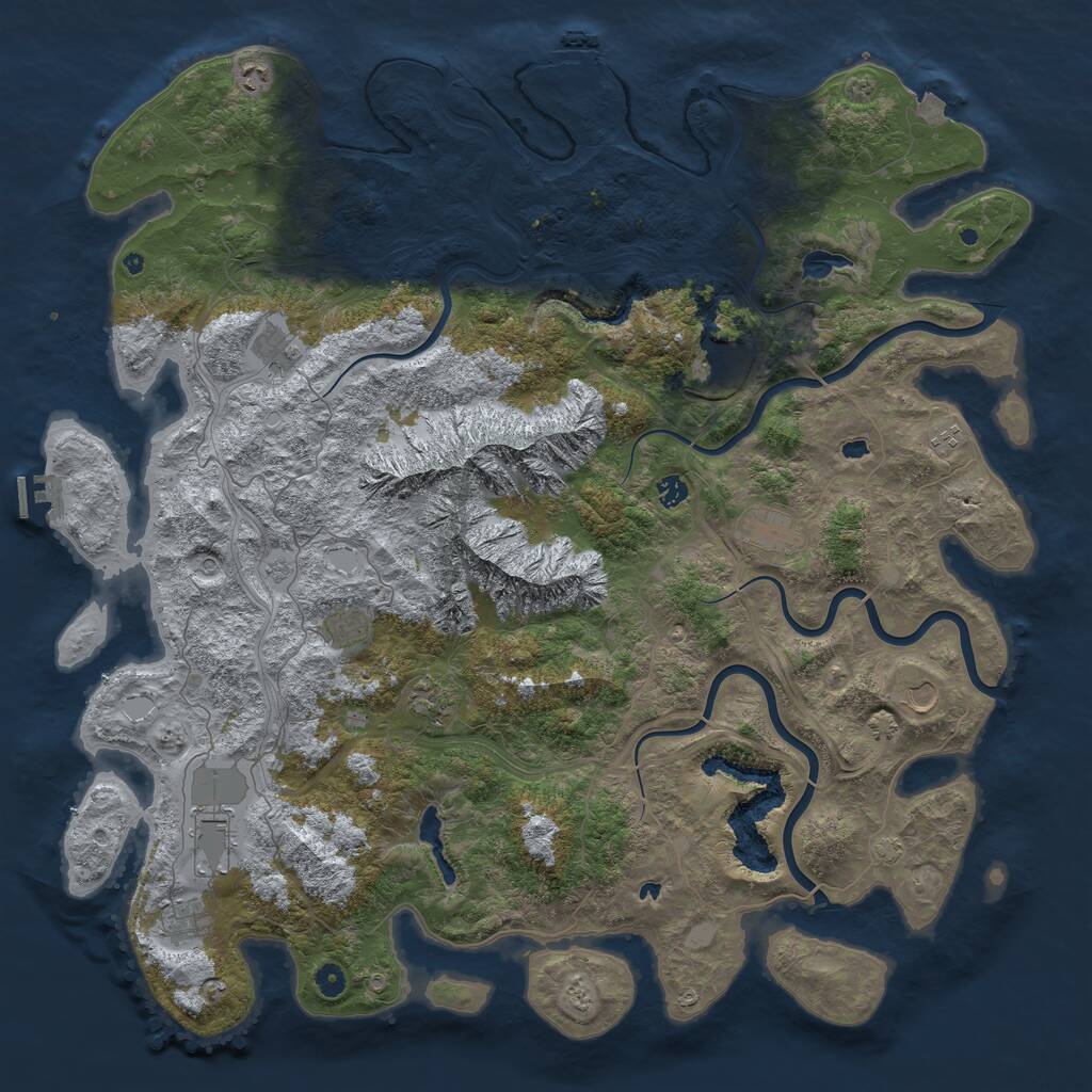 Rust Map: Procedural Map, Size: 5250, Seed: 1770472306, 17 Monuments