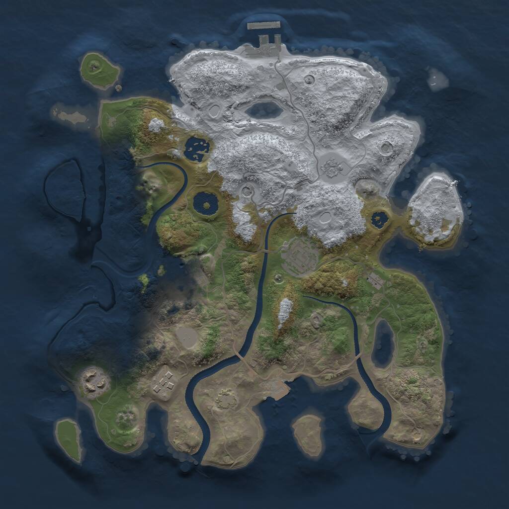 Rust Map: Procedural Map, Size: 3100, Seed: 200000, 10 Monuments