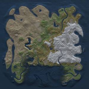 Thumbnail Rust Map: Procedural Map, Size: 4500, Seed: 905421398, 17 Monuments