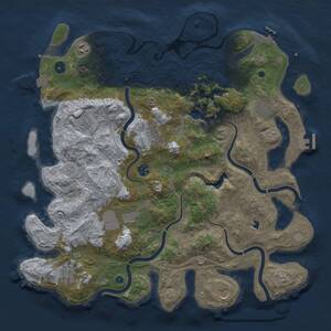 Thumbnail Rust Map: Procedural Map, Size: 4300, Seed: 959429, 15 Monuments