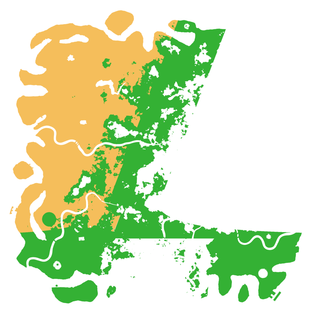Biome Rust Map: Procedural Map, Size: 6000, Seed: 43854175