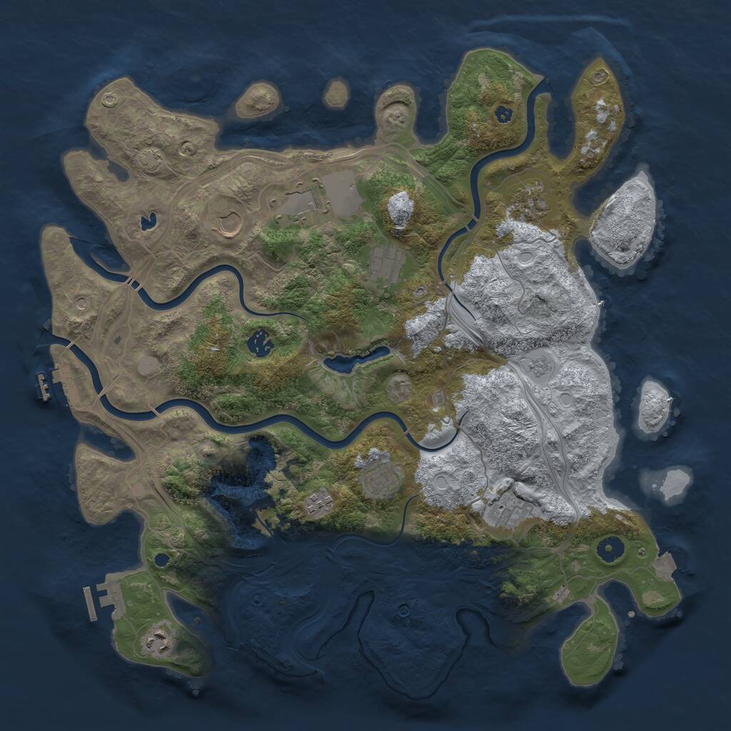 Rust Map: Procedural Map, Size: 4250, Seed: 265235553, 15 Monuments