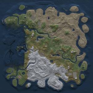 Thumbnail Rust Map: Procedural Map, Size: 4856, Seed: 8675309, 17 Monuments