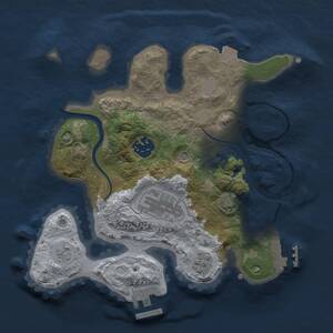 Thumbnail Rust Map: Procedural Map, Size: 2500, Seed: 1153542136, 9 Monuments