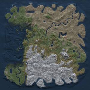 Thumbnail Rust Map: Procedural Map, Size: 6000, Seed: 1026978037, 17 Monuments