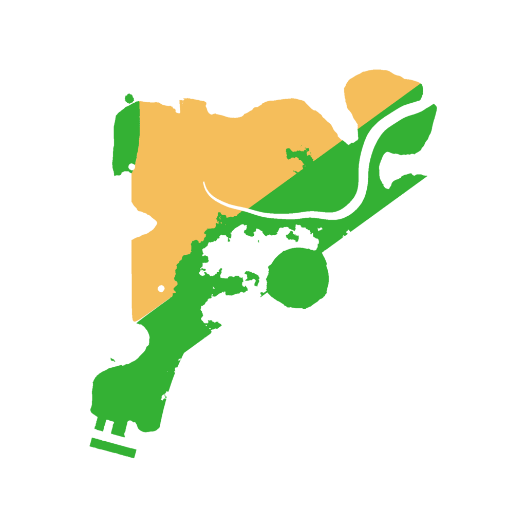 Biome Rust Map: Procedural Map, Size: 2300, Seed: 67521