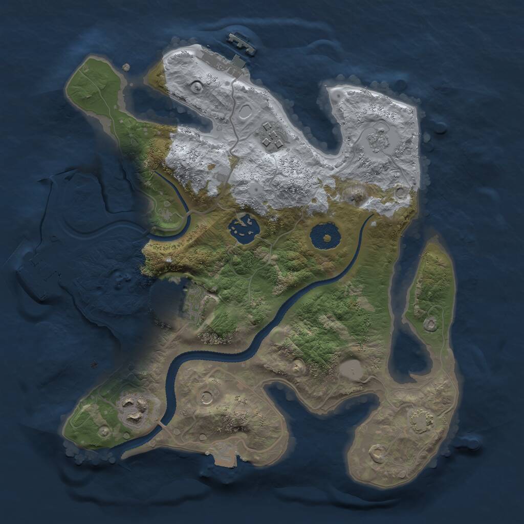 Rust Map: Procedural Map, Size: 2750, Seed: 31235546, 10 Monuments