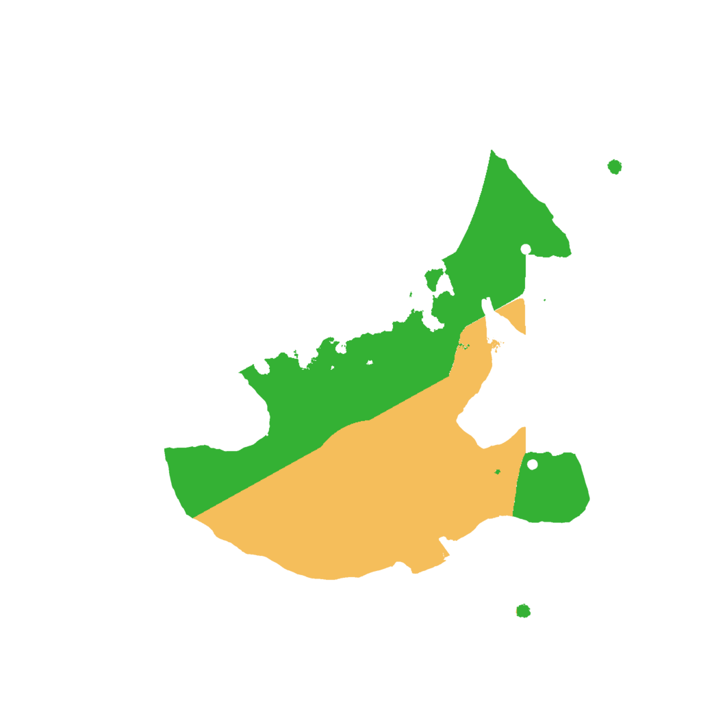 Biome Rust Map: Procedural Map, Size: 2000, Seed: 88223724