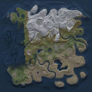 Thumbnail Rust Map: Procedural Map, Size: 4000, Seed: 694201812, 16 Monuments