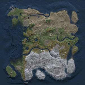Thumbnail Rust Map: Procedural Map, Size: 3750, Seed: 1471036371, 16 Monuments